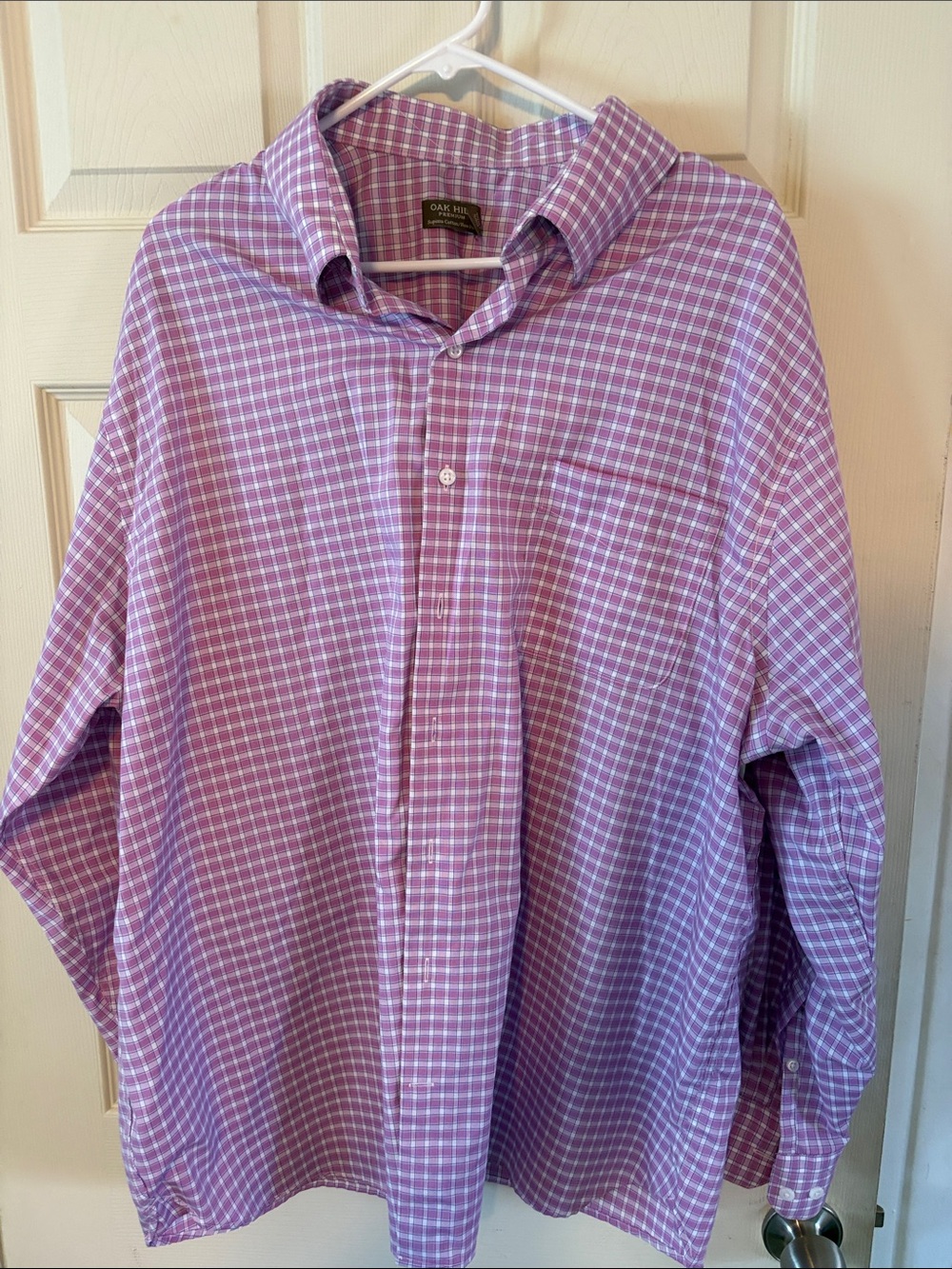 Oak Hill Purple Check Dress Shirt for Men